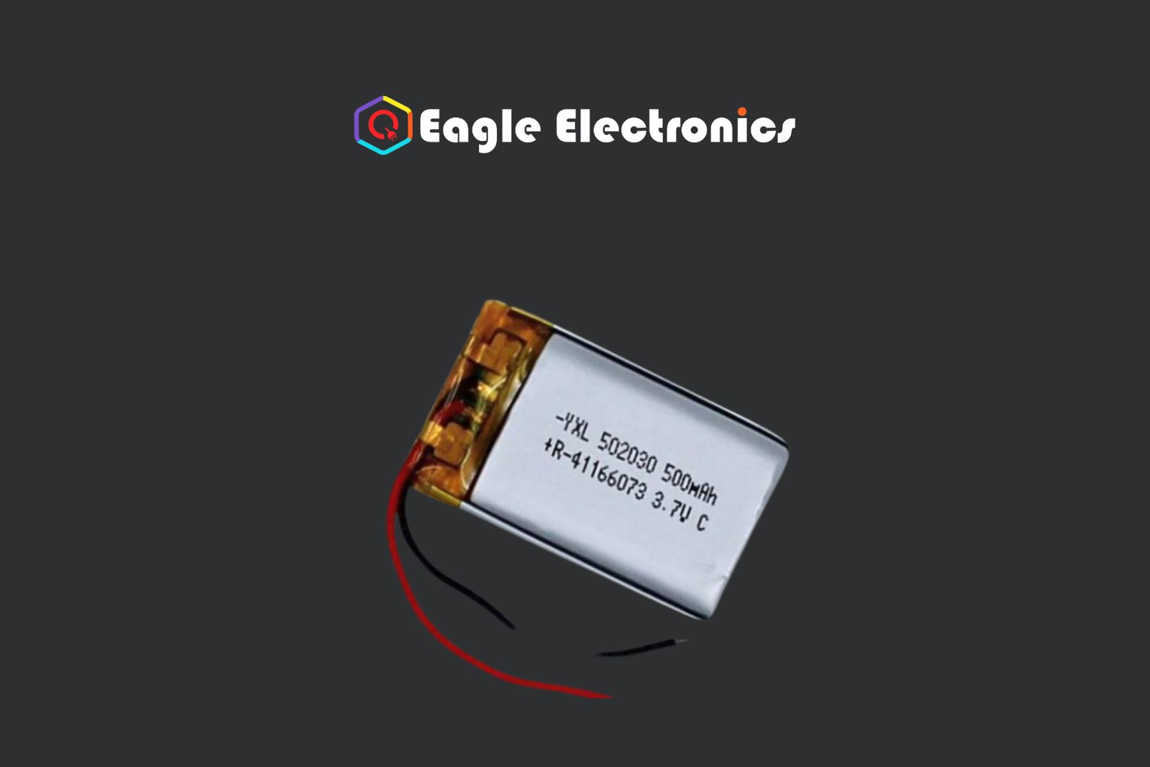 3.7V 500mAH Li-Po Rechargeable Battery