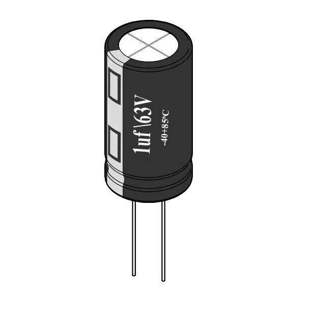 1uF / 63V Electrolytic Capacitor