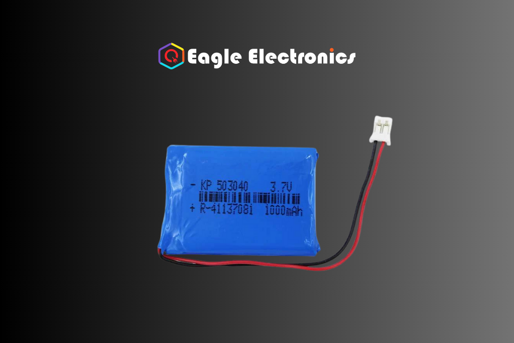 3.7V 1000mAh Lithium Polymer Rechargeable Battery-KP 403040