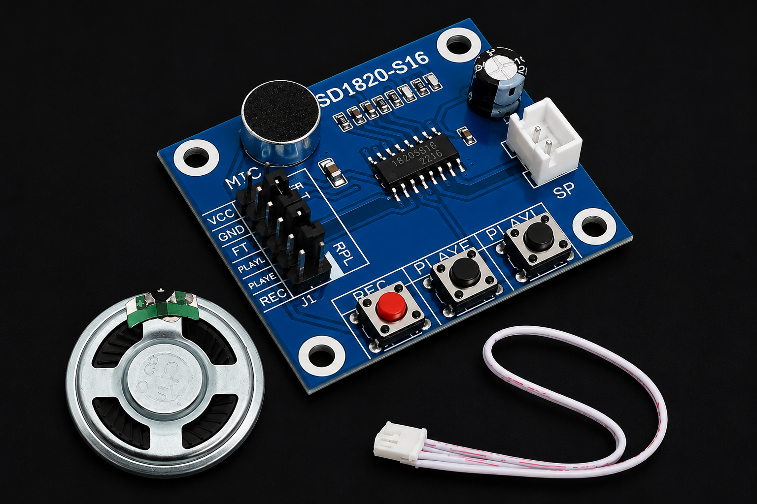 ISD1820 3-5V Voice Recording And Playback Module